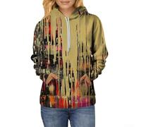 Veste ample à manches longues pour femme avec motif imprimé 3D pour la maison, les vacances et le club (XXXXL J)