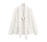 Veste ample à manches longues pour femme Printemps Solide Casual Blazer Élégant Basic Simple Bouton, Couleur de l'image :, M