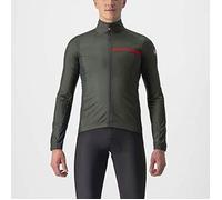 Veste Anti-Wind Castelli Squadra Stretch Jkt - Vert Militaire/Gris Foncé - Homme S