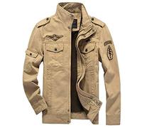 Veste avec col montant Poches Hommes Veste militaire Veste de transition Plus la taille Fermeture à glissière Hiver Parka Classique Veste Veste Bomber Blouson Blouson Veste Biker Veste Coupe-Vent