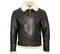 Veste Aviateur Bomber B-3 En Peau De Mouton Shearling Crème/Brown