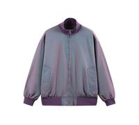 Veste Aviateur Homme 2025 Courte Coupe Loose Satin Brillant Couleur Vive Style Décontracté Tendance Manches Longues Design Moderne Confortable pour Sortie Casual