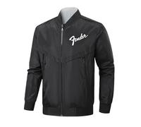 Veste Aviateur Homme Fen-d.er Portez-le Dans les Deux Sens, Chaude Veste, Voy.age Coupe-Vent Veste Randonnée(Black_XXL)
