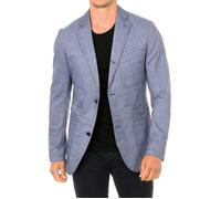 Veste blazer à manches longues et col revers pour homme D01241-Bleu XS