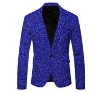 Veste Blazer à Sequins Costume une Pièce Décontracté pour Hommes Hauts et Vestes pour Hommes