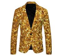 Veste Blazer à Sequins Costume une Pièce Décontracté pour Hommes Hauts et Vestes pour Hommes