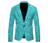 Veste Blazer à Sequins Costume une Pièce Décontracté pour Hommes Hauts et Vestes pour Hommes