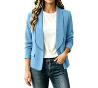 Veste Blazer Courte Femme Blazer Uni Col Revers Coupe Slim Ouvert Automne