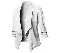 Veste Blazer Femme Manches Longues- Cardigan Femme Grande Taille-Manteau Hiver De Couleur Unie Casual Ouvert sur Le Devant Blouson Chic Et éLéGant Automne Et Hiver Classique Manteaux