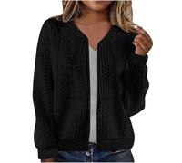 Veste Bomber Femme Blouson Court Décontracté Pilote à Manches Longues Zippé Manteau Léger Sweatjacke LéGer Fluide Vestes Femmes Chic et Elegant Cardigan Ample Confortable Manteau Pas Cher
