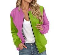 Veste Bomber Femme,DéContractéE Outwear Blouson pour Femme décontractée légère Femmes Vestes De Sport Manteau vêtement Sportif Haut Confortable Activités Plein Air