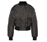 Veste Bomber Femme Noir Schott Oversize Washed M