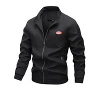 Veste bomber homme Vestes Mi Saison des années 70 Blousons de travail d'extérieur Manteaus en softshell coton coupe-vent zippée décontractée tendance aviateur loisirs parka