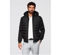 Veste bomber matelassée à capuche - Ombre - Pour Homme - Noir XXL