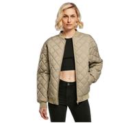 Veste bomber matelassée femme Urban Classics Oversized Diamond - vert kaki - S S