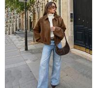 Veste bomber pour femmes, manteau de printemps, veste ample à manches longues avec fermeture éclair de style rétro, nouvelle veste de style, vêtement extérieur vert L,M,S,XSTissu tissé