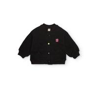 Veste bomber pour fille avec texture cœurs noir 8A