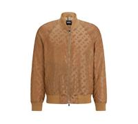 VESTE BOSS REGULAR FIT BEIGE À MONOGRAMMES JACQUARD EFFET 3D CORONDO L
