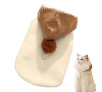 Veste bouffante pour chien et chat avec chapeau et chef de file - Manteau doux pour chien et chaton - Pull pour l'automne et l'hiver