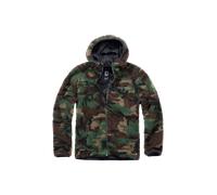 Brandit Teddyfleece Worker, Sweat à capuche zippé L Woodland Woodland