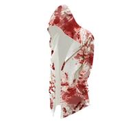 Veste Capuche Homme Imprimé Sanglant Costume MéDiéVale Manches Longues Vintage DéContracté Classiques Manteau Coupe Ample Renaissance Cosplay Chic Gothique Blousons pour Halloween Carnaval LéGèRe
