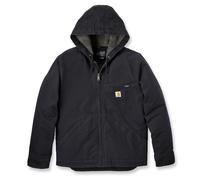 Veste Carhartt En Toile De Coton Lavée, Doublée, Noire, Taille 2XL