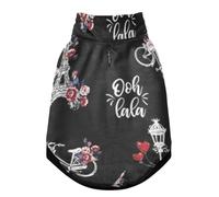 Veste chaude coupe-vent pour chien avec ceinture de sécurité, combinaison à quatre pattes avec fermeture éclair, manteau d'hiver pour temps froid, motif sur le thème de Paris