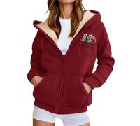 Veste Chaude Femme Gilet Zippé Capuche Polaire Zippée Manteau Grande Taille Gros Pull Hiver Bien Chaud Automne Blouson sans Oversize Sweat Robe Hoodie Sweats À