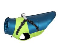 Veste Chaude Résistante Au Froid pour Chien, avec Harnais, Réfléchissant, Imperméable, Léger, Shiba Inu, Bouledogue, Carlin,Bleu,XL