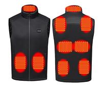 Veste Chauffant Homme Femme, Batterie Gilet Chauffant Électrique Électrique Vêtement de Chauffage Zones