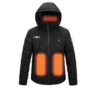 Veste Chauffante à Capuche,Veste Chaude Avec 3 Niveaux De Chauffage,Interface Usb,Hommes Femmes Hiver Manteaux ImperméAble Coupe-Vent Pas Cher Chauffant Doudoune Veste Pour Le Ski En Plein Air