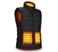 Veste Chauffante, AGUG Gilet Chauffant Électrique pour Homme/Femme avec 3 Modes de Chauffe Vêtement de Chauffage Lavable pour Ski Plein Air Randonnée Hiver Moto Chasse Camping(Sans Batterie)Homme-XXL