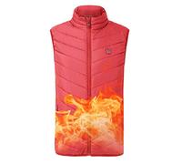 Veste chauffante électrique chaude, gilet chauffant USB, tissu thermique, plumes, camping, randonnée, chasse(Red,L)