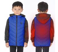 Veste chauffante électrique d'hiver for Enfants, Manteau Doudoune USB for Enfants, Garçons Filles Manteau Chauffant Intelligent, Gilet Chauffant électrique, Gilet Chauffant électrique