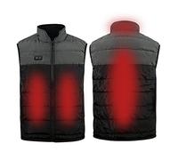 Veste chauffante électrique USB for homme, vêtement thermique thermostatique à double interrupteur, veste de chasse chaude, gilet chaud(M)
