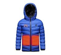 Veste Chauffante Enfant Manteau Doudoune Chauffant Enfants USB Manteau Chauffant Electrique Garçons Filles avec 3 Zones de Chauffage Manches Longues Veste Chauffante pour Enfants Ski en Plein Air