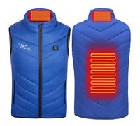 Veste Chauffante Enfant USB Sans Manche Garçons Filles Veste Chauffant Manteau Doudoune Chauffant avec 2 Zones de Chauffage pour Le Travail en extérieur Tenue Quotidienne Ski Équitation