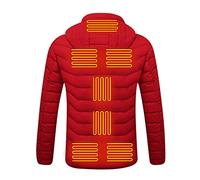 Veste Chauffante Femme a Capuche, Blouson Chauffant Femme Manches Longues Parka Fermeture Éclair Manteaux Chaude Veste Automne Hiver Blouson Casual Grande Taille Plein Air Coupe-Vent