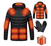 Veste Chauffante Femme Homme éLectrique Usb Avec 21 Zones De Chauffage 3 Niveaux De Chaleur Gilet Manteau LéGer Et Chaud Hiver Blouson Chauffant D'ExtéRieur VêTement Pour Moto Chasse RandonnéE Ski