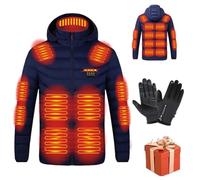 Veste Chauffante Femme Homme éLectrique Usb Avec 21 Zones De Chauffage 3 Niveaux De Chaleur Gilet Manteau LéGer Et Chaud Hiver Blouson Chauffant D'ExtéRieur VêTement Pour Moto Chasse RandonnéE Ski