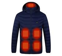 Veste Chauffante Femme Manteau Chauffant Homme à Capuche Manches Longues Hiver Chaud Chargement USB Chauffe-Body éLectrique Vestes Chauffantes avec 3 Niveaux de Chauffage et 9/11/15/17/19/21/26 Zones