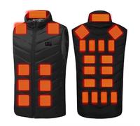 Veste Chauffante Homme et Femme 28 Zones de Chauffage Gilet Chauffant Unisex Avec Batterie 3 Niveaux de Chaleur Doudoune Chauffante sans manches Léger à Offrir en pour La Randonnée l'escalade