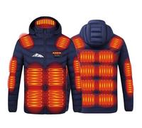Veste Chauffante Homme Femme Doudoune Manteau Chauffant Électrique Lavable avec Plusieurs Réglages de Chauffage et 21 Zones Chauffage Blouson pour Ski Plein Air Randonnée Hiver Moto Chasse Camping