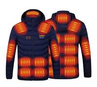 Veste Chauffante Homme Femme éLectrique Usb Avec 21 Zones De Chauffage 3 Niveaux De Chaleur Gilet Manteau LéGer Et Chaud Hiver Blouson Chauffant D'ExtéRieur VêTement Pour Moto Chasse RandonnéE Ski