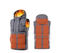 Veste Chauffante Homme Femme USB Pour Motocyclisme Ski Pêche Manteau Thermique Intelligent Vêtement Chaud avec Chauffage Réglable Trois Niveaux Veste Polaire Hiver Vestes pour Activités de Plein Air