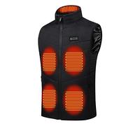 Veste Chauffante Homme Grande Taille XXL, Blouson Chauffant Électrique USB, Manteau Hiver Chaud avec Poche pour Batterie, Vêtement de Plein Air