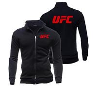 Veste Chauffante Homme Zippé Ultimate Fight, Blouson Homme Printemps Été Beau, Manteau Classique Casual avec Poche, Shirt(Black,XXL)