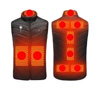 Veste Chauffante Imprimé Blouson Chauffant avec 9 Zones de Chaleur et 3 Températures Réglables pour le vélo, Camping, Travail en Extérieur, Gilet Softshell pour Hommes et Femmes Lavable en Machine