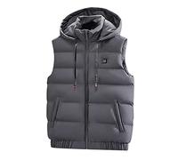 Veste chauffante pour homme et femme - Avec capuche - Gilet chauffant sans manches avec 9 zones de chauffage - 3 températures réglables - Unisexe - USB - Lavable - Veste de transition pour l'extérieur