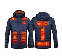 Veste Chauffante USB, Doudoune Manteau Chauffant Électrique Hommes Femmes Lavable avec 3 Niveaux de Chauffage et 15 Zones Chauffage pour Ski Pêche Randonnée Plein Air Pas Cher Blouson